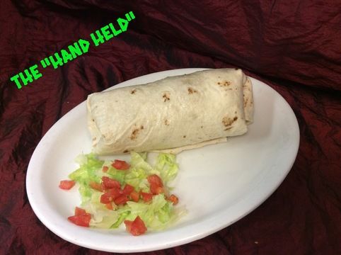 Breakfast Blunt Hand Held Burrito, as plated at Chile Addiction