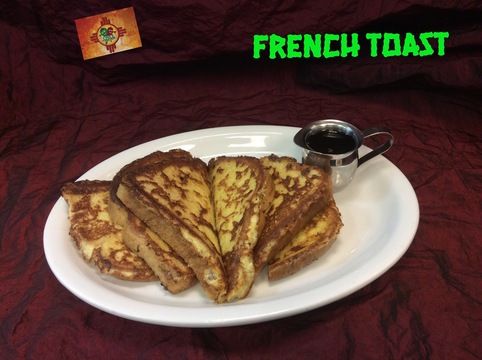 Halfway House Pancakes or French Toast, as plated at Chile Addiction