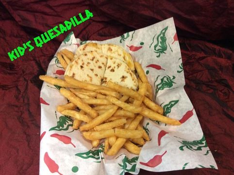 Cheese Quesadilla, as plated at Chile Addiction