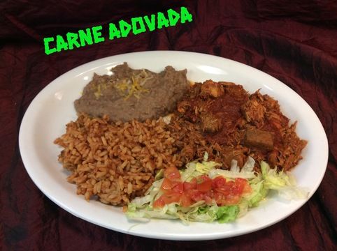 The Craves Carne Adovada, as plated at Chile Addiction