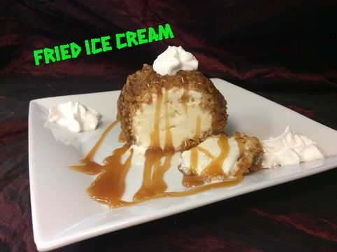 Fried Ice Cream, as plated at Chile Addiction