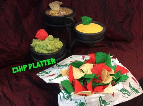 The Big Buzz Chip Platter, as plated at Chile Addiction