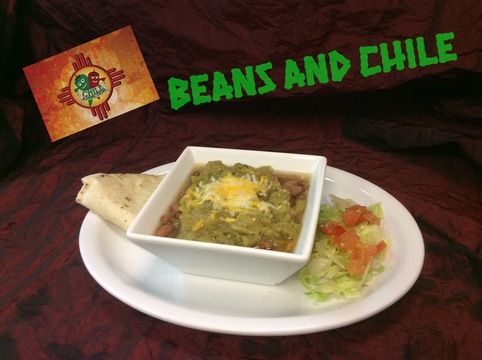 Rock Bottom Beans and Chile, as plated at Chile Addiction