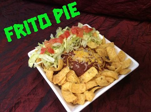 Plaster Pie Frito Pie, as plated at Chile Addiction